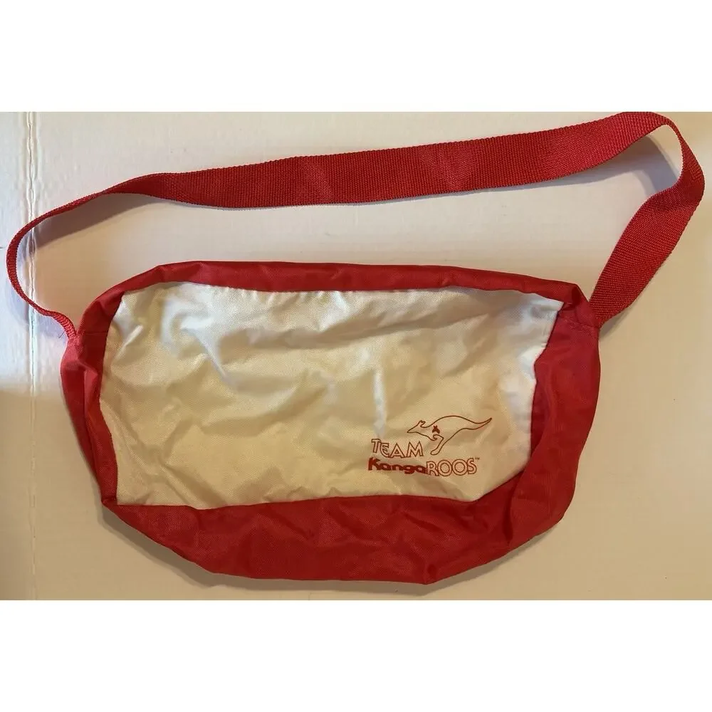 Vintage Rare Kangaroos Roos Travel Bag Red/White Hard to Find!! FREE SHIPPING